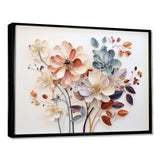 White Botanical Collage - Abstract Canvas Wall Art