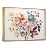 White Botanical Collage - Abstract Canvas Wall Art