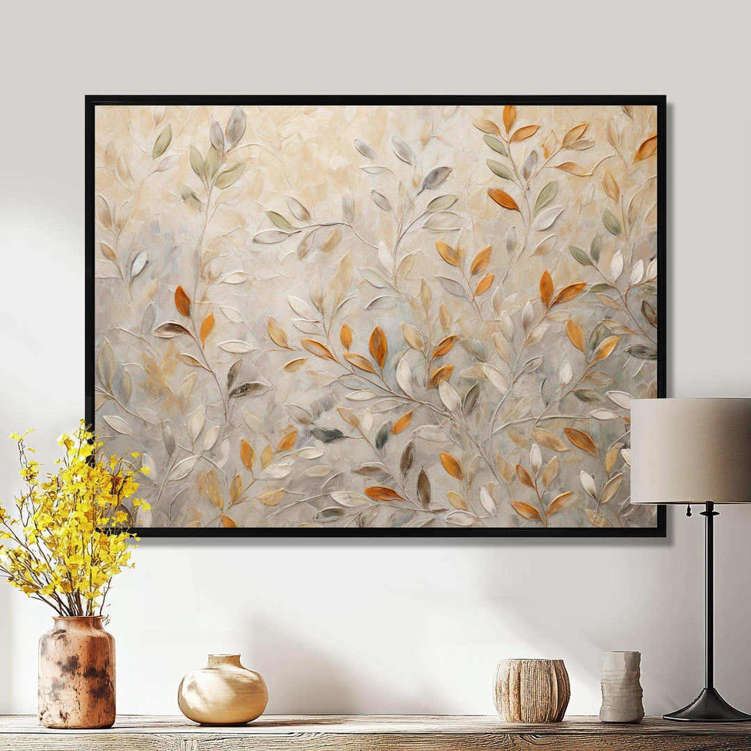 Beige Botanical Impressions I - Botanical Canvas Wall Art