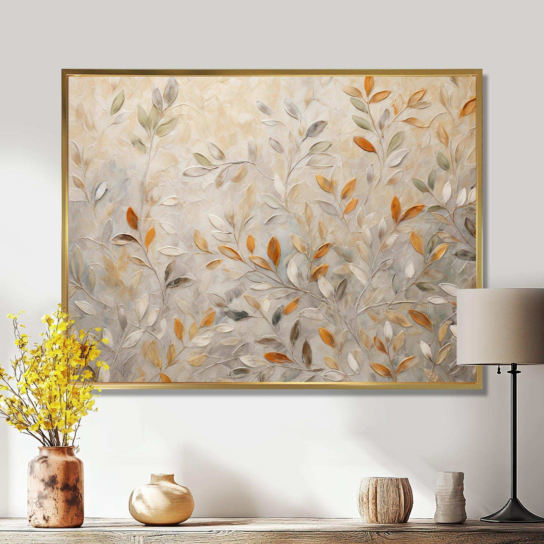 Beige Botanical Impressions I - Botanical Canvas Wall Art