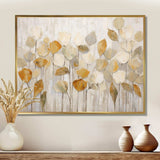 Beige Botanical Impressions II - Abstract Canvas Wall Art