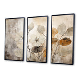 Beige Botanical Impressions III - Split Panel Canvas Art