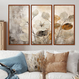 Beige Botanical Impressions III - Split Panel Canvas Art