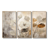 Beige Botanical Impressions III - Split Panel Canvas Art