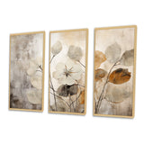 Beige Botanical Impressions III - Split Panel Canvas Art