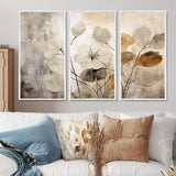 Beige Botanical Impressions III - Split Panel Canvas Art