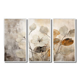 Beige Botanical Impressions III - Split Panel Canvas Art