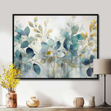 Blue Botanical Rhythms II - Abstract Canvas Wall Art