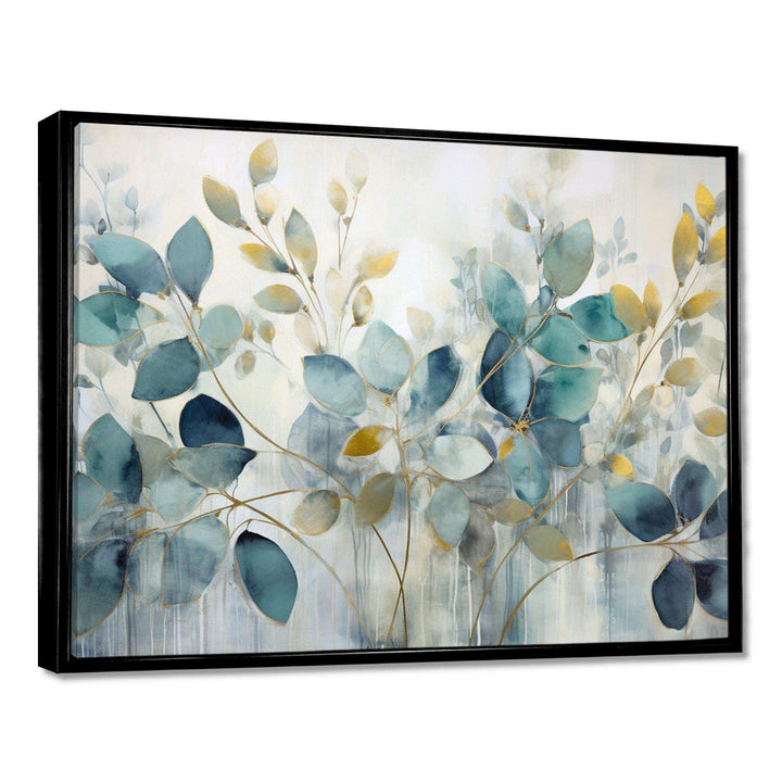 Blue Botanical Rhythms II - Abstract Canvas Wall Art
