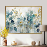 Blue Botanical Rhythms II - Abstract Canvas Wall Art