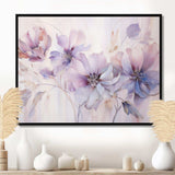 Purple Botanical Whispers I - Abstract Canvas Wall Art