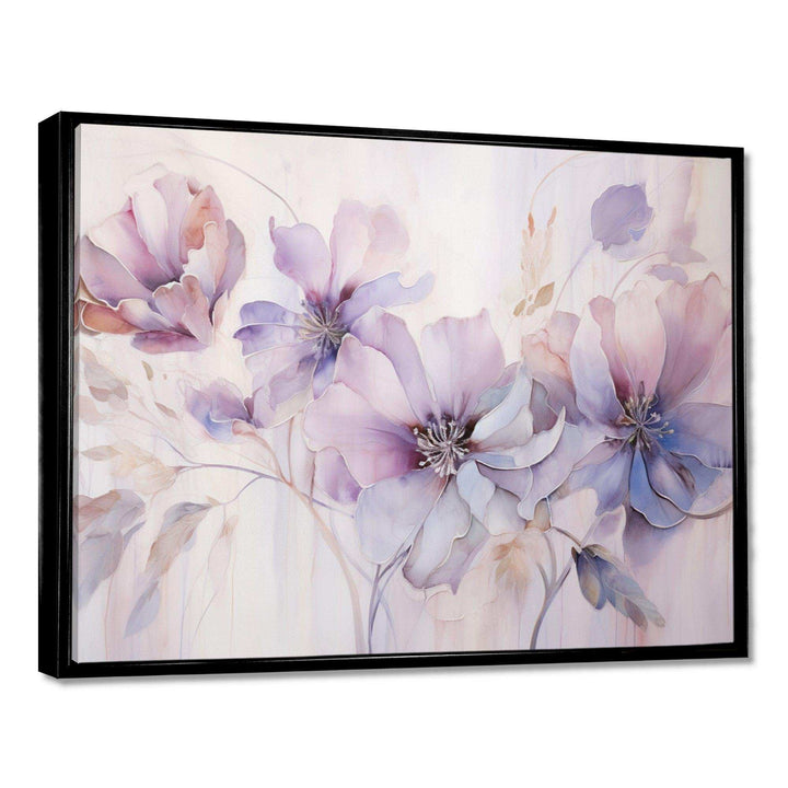Purple Botanical Whispers I - Abstract Canvas Wall Art