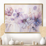 Purple Botanical Whispers I - Abstract Canvas Wall Art