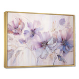 Purple Botanical Whispers I - Abstract Canvas Wall Art