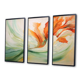 Green Flowing Petals - Multi-Panels