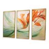 Green Flowing Petals - Multi-Panels