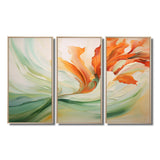 Green Flowing Petals - Multi-Panels