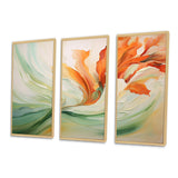 Green Flowing Petals - Multi-Panels