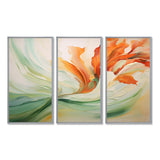 Green Flowing Petals - Multi-Panels