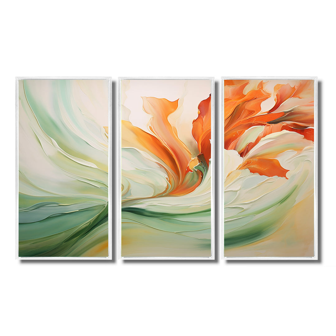 Green Flowing Petals - Multi-Panels