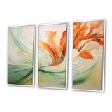 Green Flowing Petals - Multi-Panels