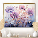 Purple Mystical Blooms II - Abstract Canvas Wall Art