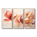 Peach Petal Dance - Split Panel Canvas Art