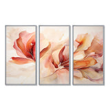 Peach Petal Dance - Split Panel Canvas Art