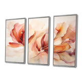 Peach Petal Dance - Split Panel Canvas Art