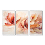 Peach Petal Dance - Split Panel Canvas Art