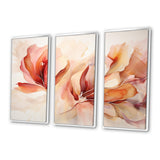 Peach Petal Dance - Split Panel Canvas Art