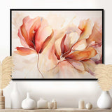 Peach Petal Dance - Abstract Canvas Wall Art