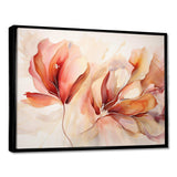 Peach Petal Dance - Abstract Canvas Wall Art