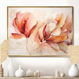 Peach Petal Dance - Abstract Canvas Wall Art