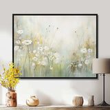 Green Beige Serene Meadows II - Abstract Canvas Wall Art