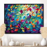 Multicolor Vibrant Vines I - Abstract Canvas Wall Art