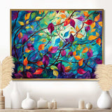 Multicolor Vibrant Vines I - Abstract Canvas Wall Art