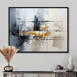 Grey Collage Reflections II - Abstract Canvas Wall Art