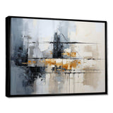 Grey Collage Reflections II - Abstract Canvas Wall Art