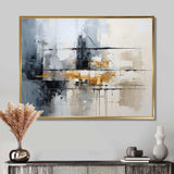 Grey Collage Reflections II - Abstract Canvas Wall Art