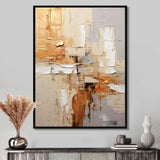 Beige Grey Geometric Collage II - Abstract Canvas Wall Art