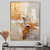 Beige Grey Geometric Collage II - Abstract Canvas Wall Art