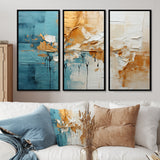Transcendent Textures I - 3-Piece Canvas Wall Art