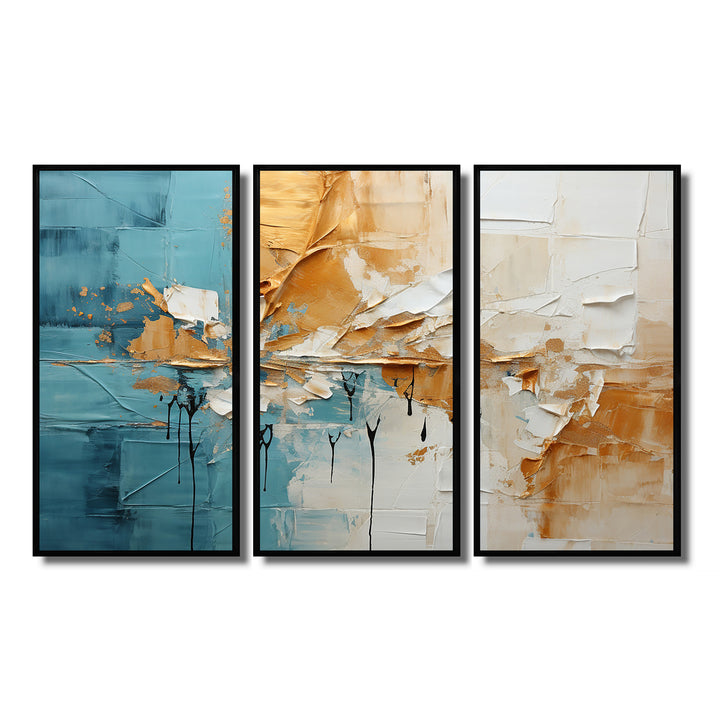 Transcendent Textures I - 3-Piece Canvas Wall Art