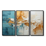 Transcendent Textures I - 3-Piece Canvas Wall Art