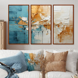 Transcendent Textures I - 3-Piece Canvas Wall Art