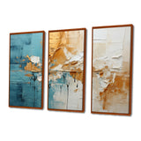 Transcendent Textures I - 3-Piece Canvas Wall Art