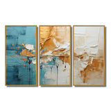 Transcendent Textures I - 3-Piece Canvas Wall Art