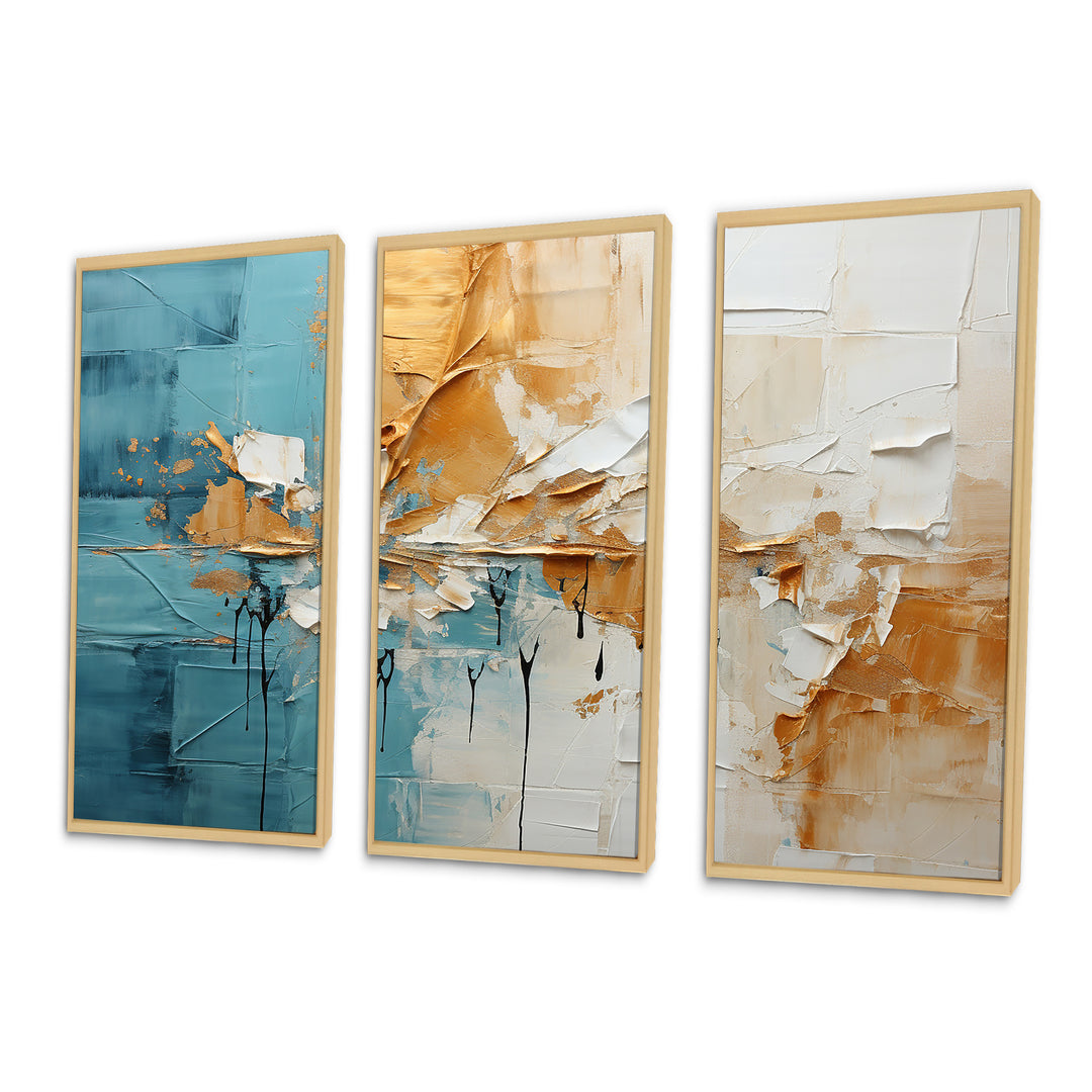 Transcendent Textures I - 3-Piece Canvas Wall Art