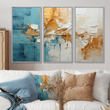 Transcendent Textures I - 3-Piece Canvas Wall Art